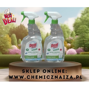 Włoski Środek Do Czyszczenia Szkła Oraz Chromu Dual Power 750ml